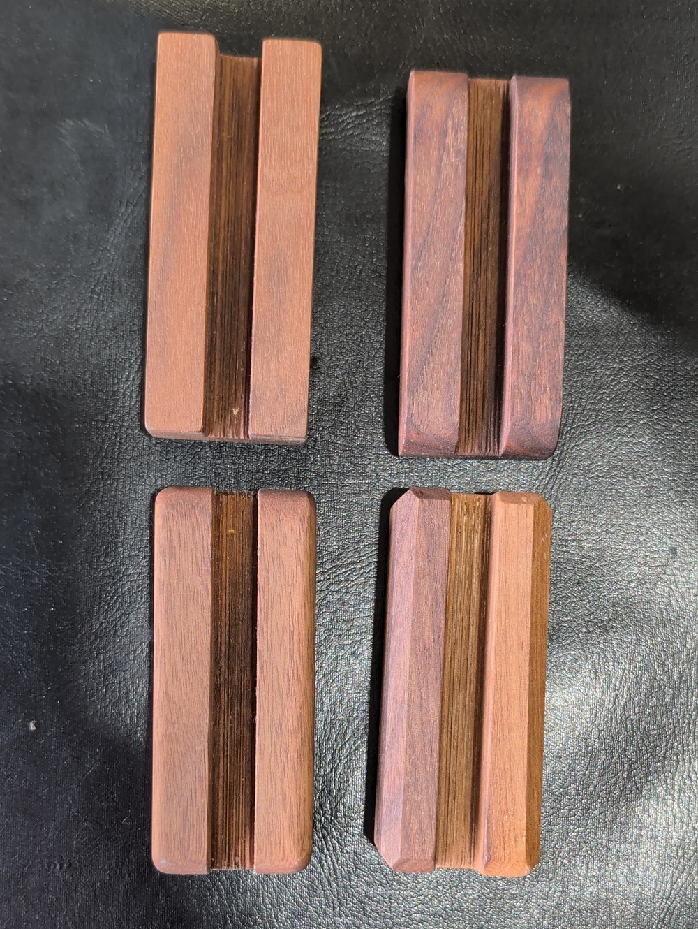 4 Walnet Card Holders